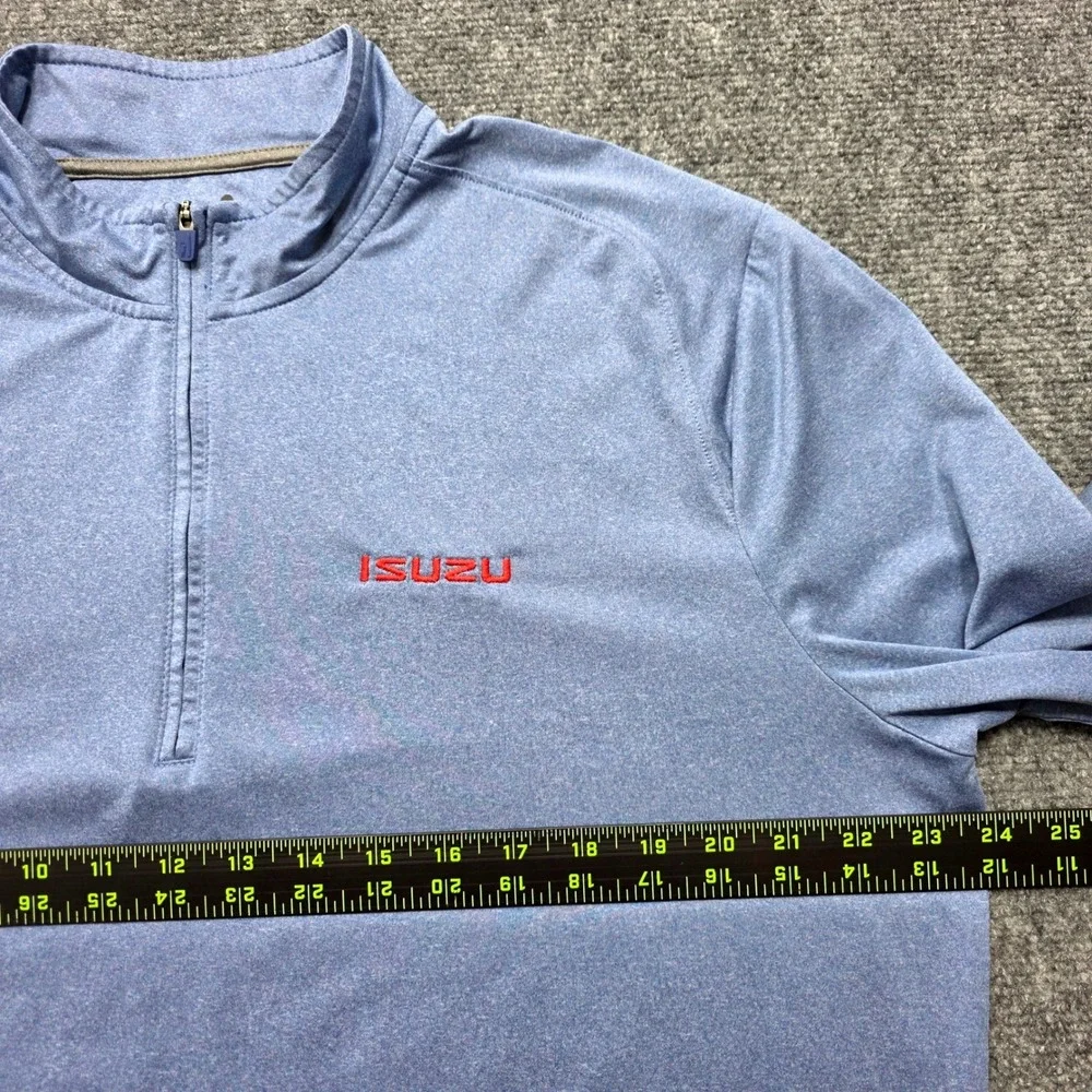 Johnnie-O Men's Large Blue‎ Quarter Zip Pullover Isuzu Performance Golf Shirt